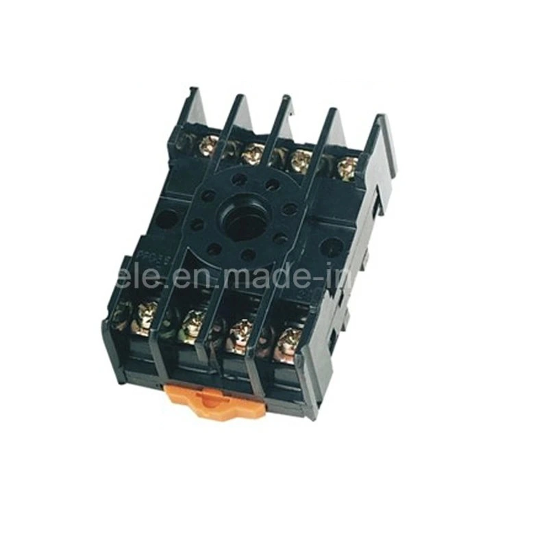 PF085A General Purpose 8 Pin Round Type Waterproof Non-Finger Protected Relay Socket with CE