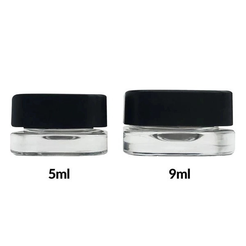 Square Glass Jar Qube Concentrate Oil Container 1gram 7ml 5ml