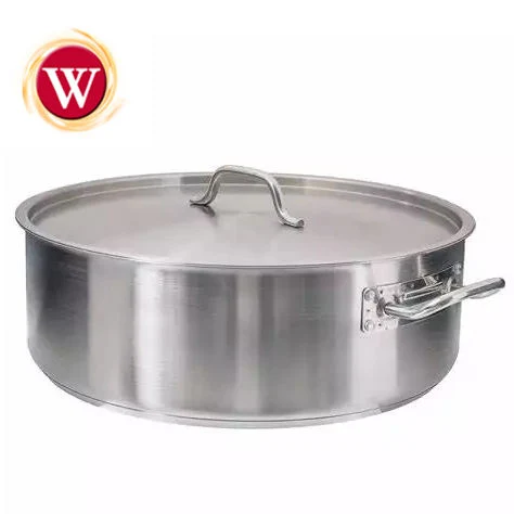 Vender a quente de aço inoxidável curto Stock Pot Tamanho Diferente Hotel Restaurant utensílios de Equipamentos com 3 camadas de fundo composto