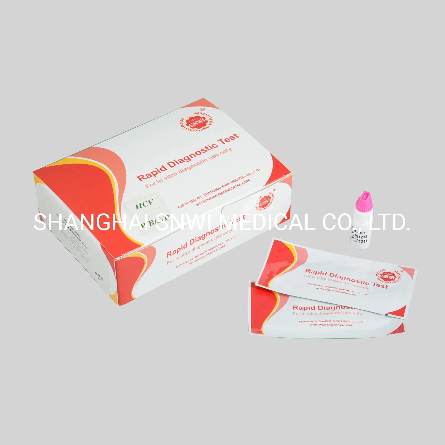 Kit de bandelettes/cassettes de test rapide HCV pour diagnostic médical de haute qualité