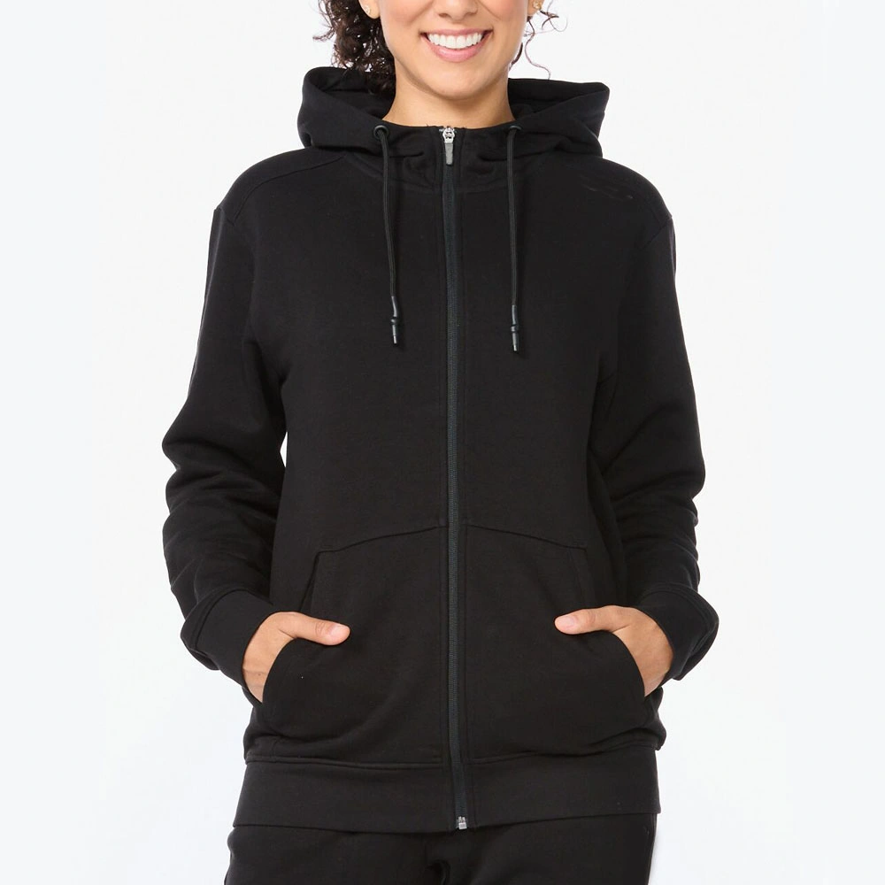 Sudadera de deporte sólido de manga larga OEM de alta calidad Hoodies para mujer Invierno cálido poliéster suave felpa Sudadera para mujer