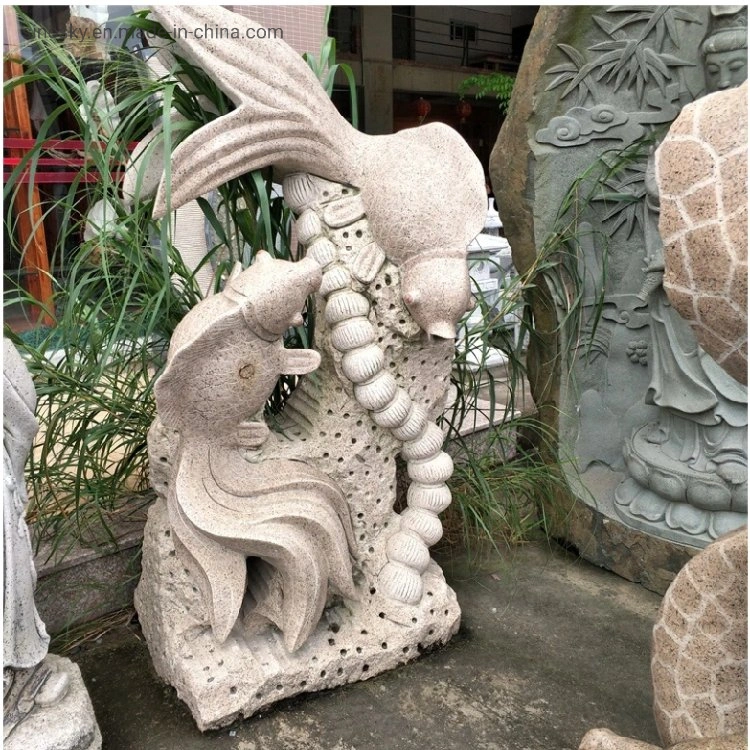 Animal White Natural Granite Carved Stone/ Statues/Sculpture for Garden Decoration