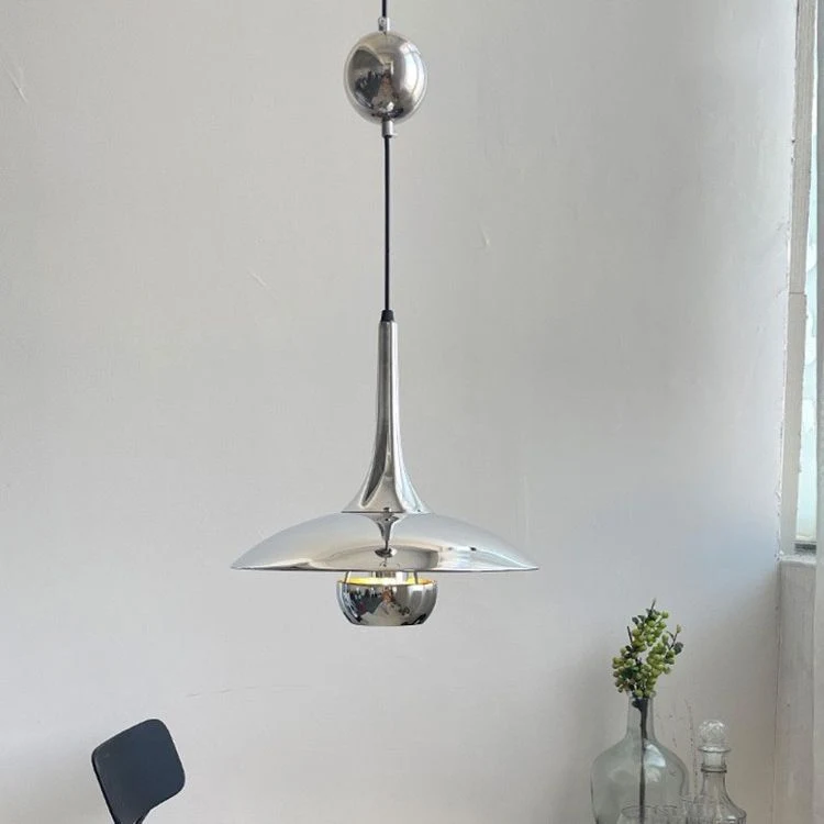 Nordic Modern Minimalisme luminaire intérieur éclairage lustre en métal argenté