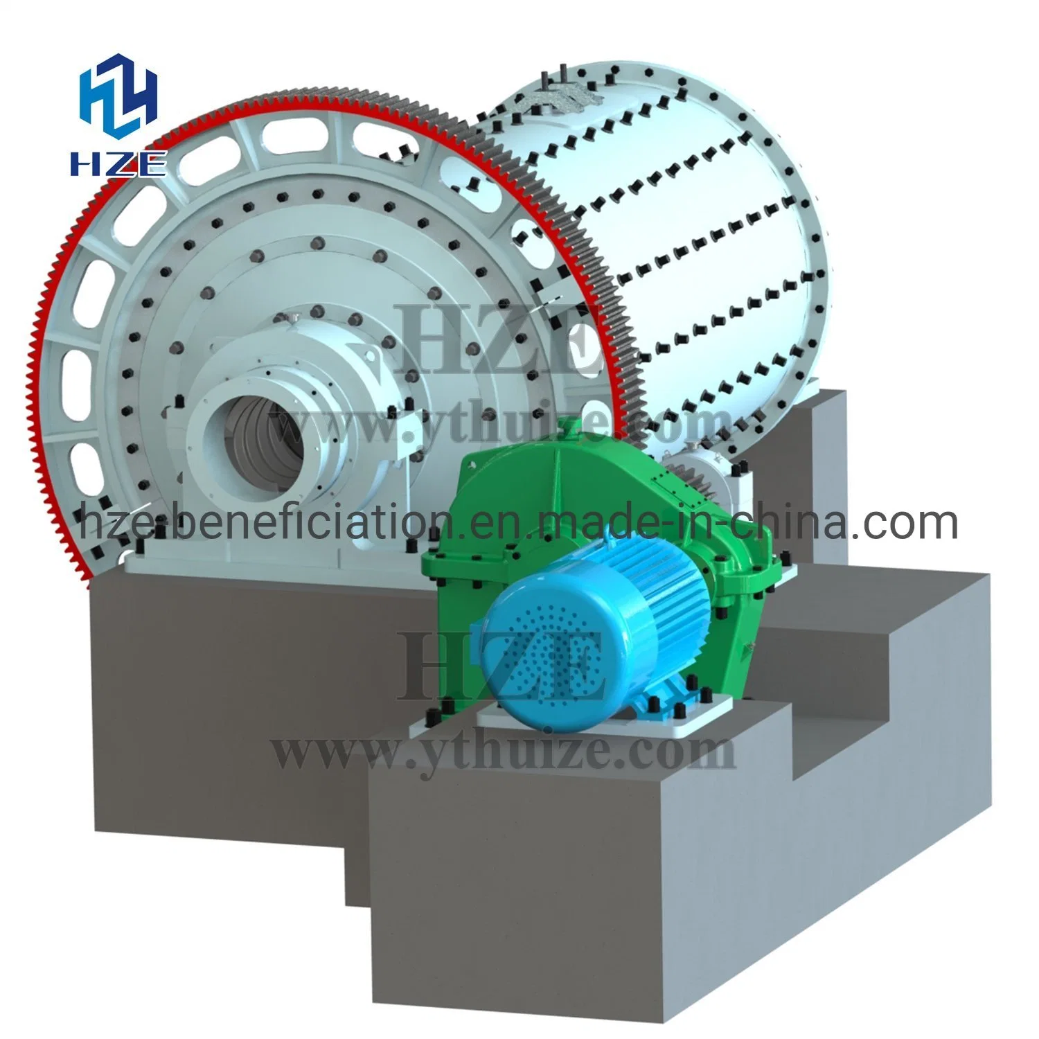 Equipos de minería de desbordamiento de mineral de plomo-zinc Molino de bolas de la planta de procesamiento