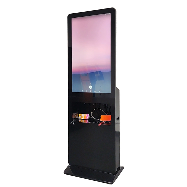 43 Inch Advertising LCD Kiosk Displayer with Charging Station for Mobile Phone