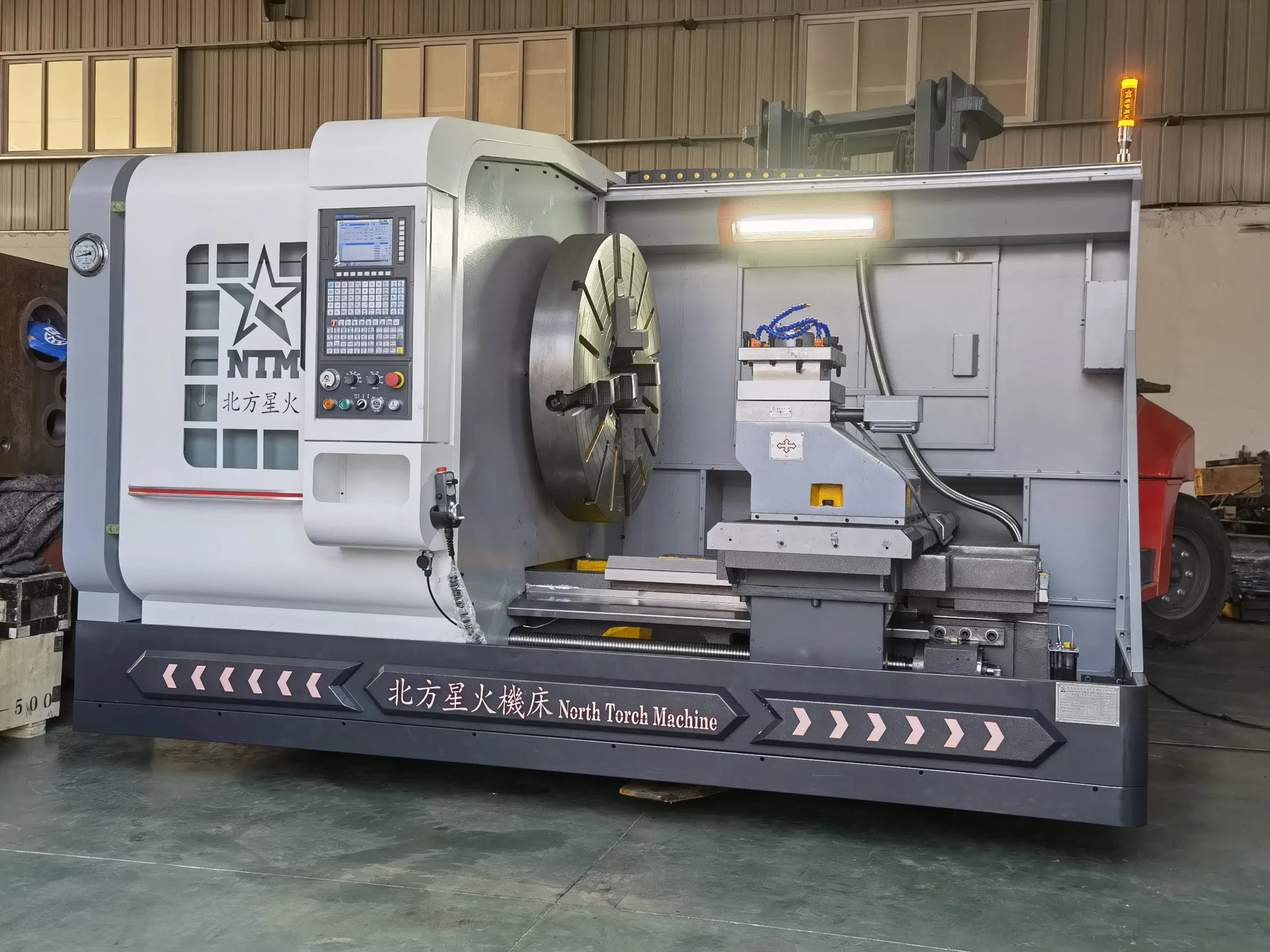 CE Certificate Horizontal CNC Lathe with Milling Drilling Function for Turning Facing Flange, Wheel