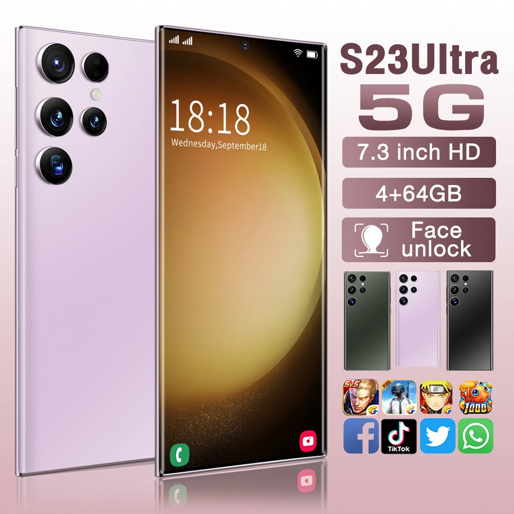 Listo en stock 8 Core S23 Ultra 3+64GB Dual SIM Nuevo teléfono inteligente