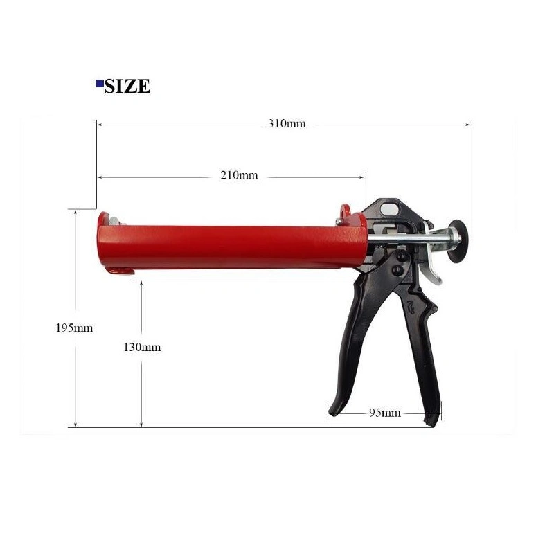 200ml X 200ml Dual High Performance Air Silicone Steel Manual Hand Caulking Gun