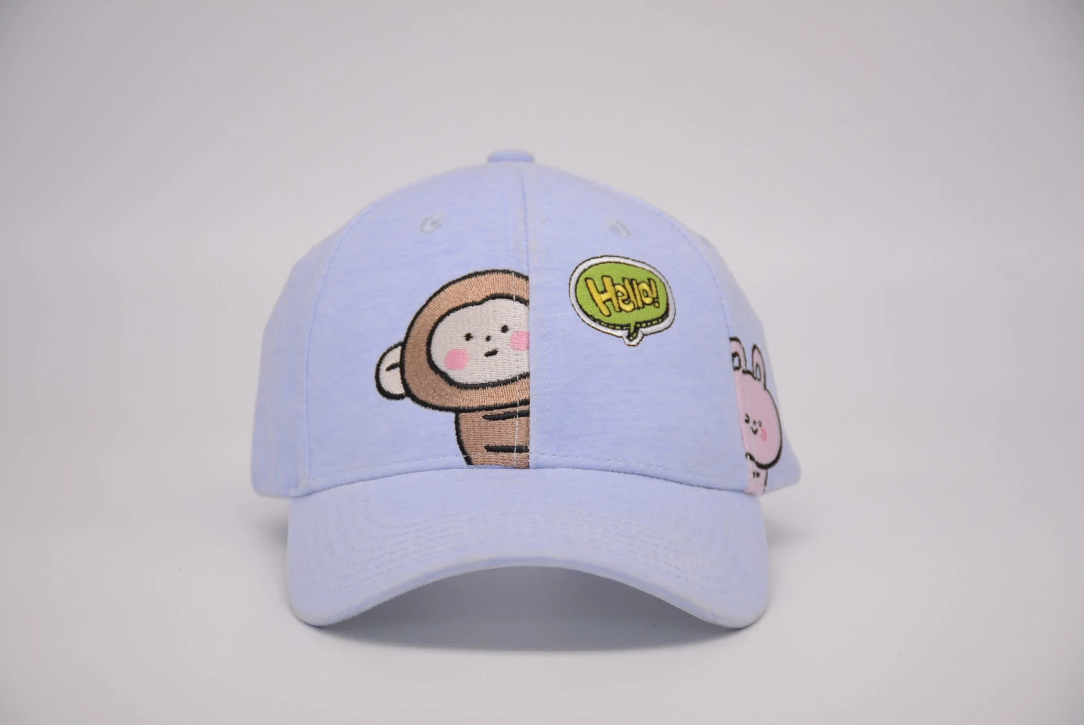 Cotton Temperature-Changing Fabric Cap with Cute Embroidery