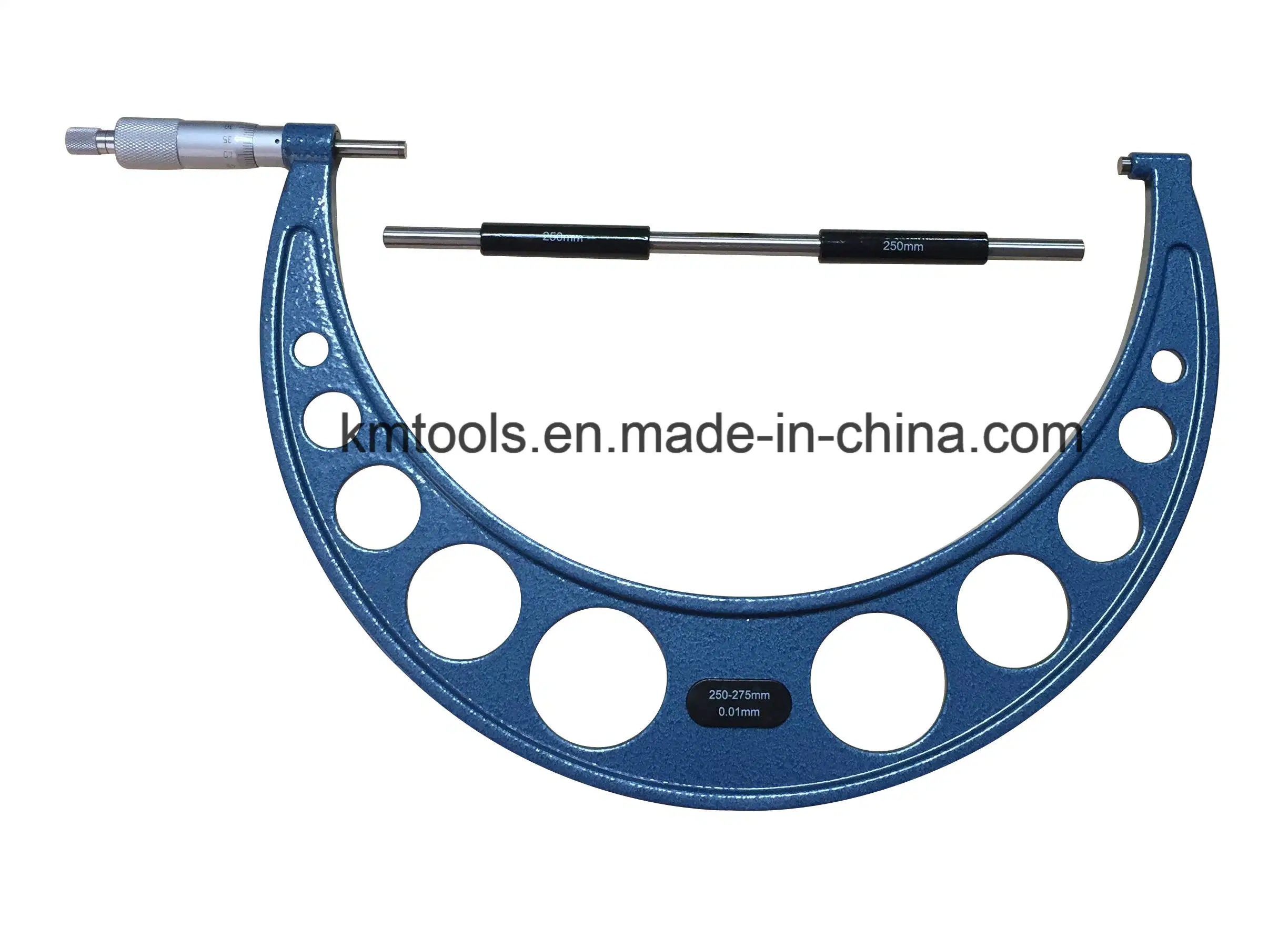 250-275mm Large Range Mechanical Outside Micrometer with Carbide Measuring Face