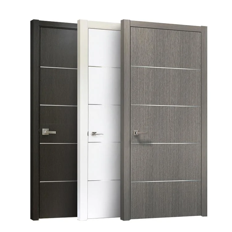 Internal Acoustic Wooden Door Laminated MDF Wood Entry Room Door for Apartment, Hotel, Hospital, School