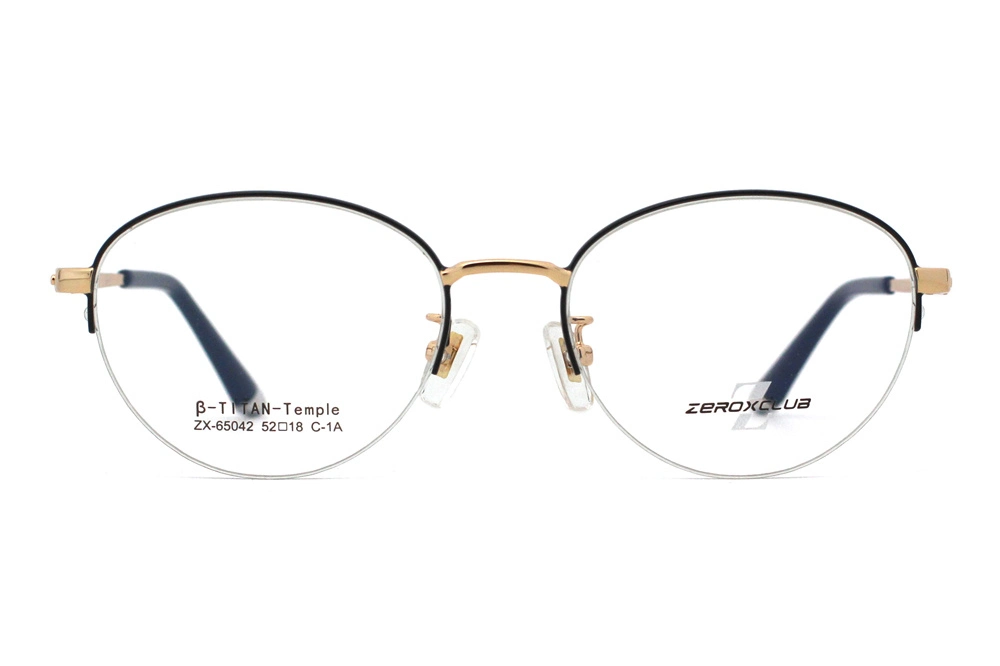 65042 High quality/High cost performance  Half Rim Titanium Eyeglasses Eye Glasses Frame