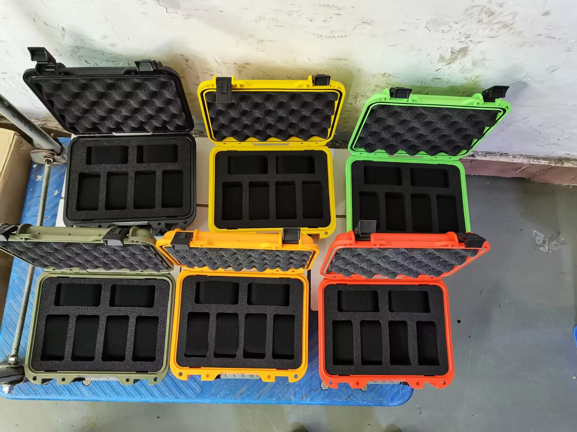 Hard Shell Carrying Cases Large Waterproof Toolbox with Foam Portable Protective Storage Box for Travel