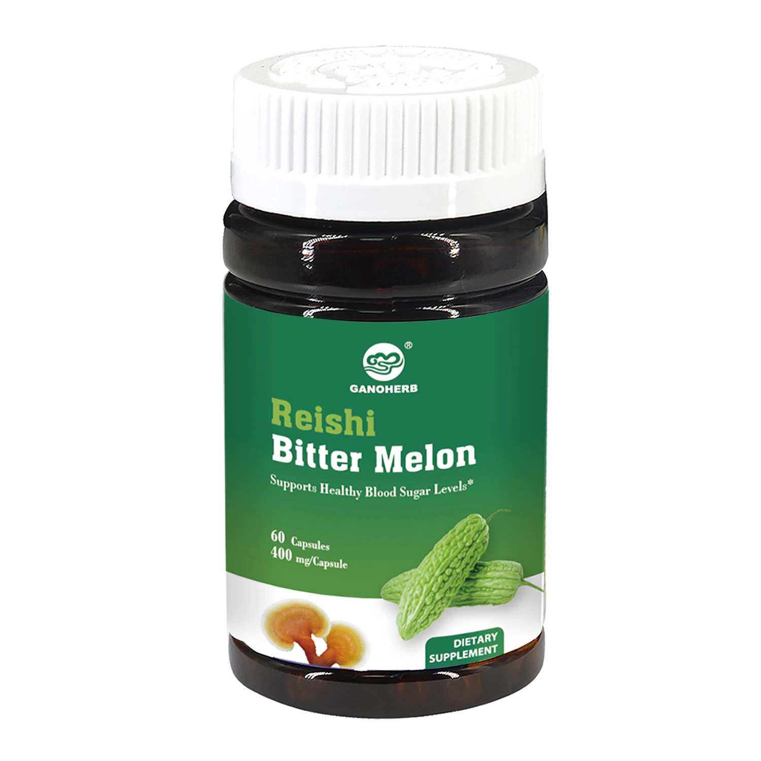 Mejor el melón amargo Herbal cápsulas con Reishi exacta de esporas de hongos Ganoderma lucidum Extracto para diabéticos Vegan precio de fábrica