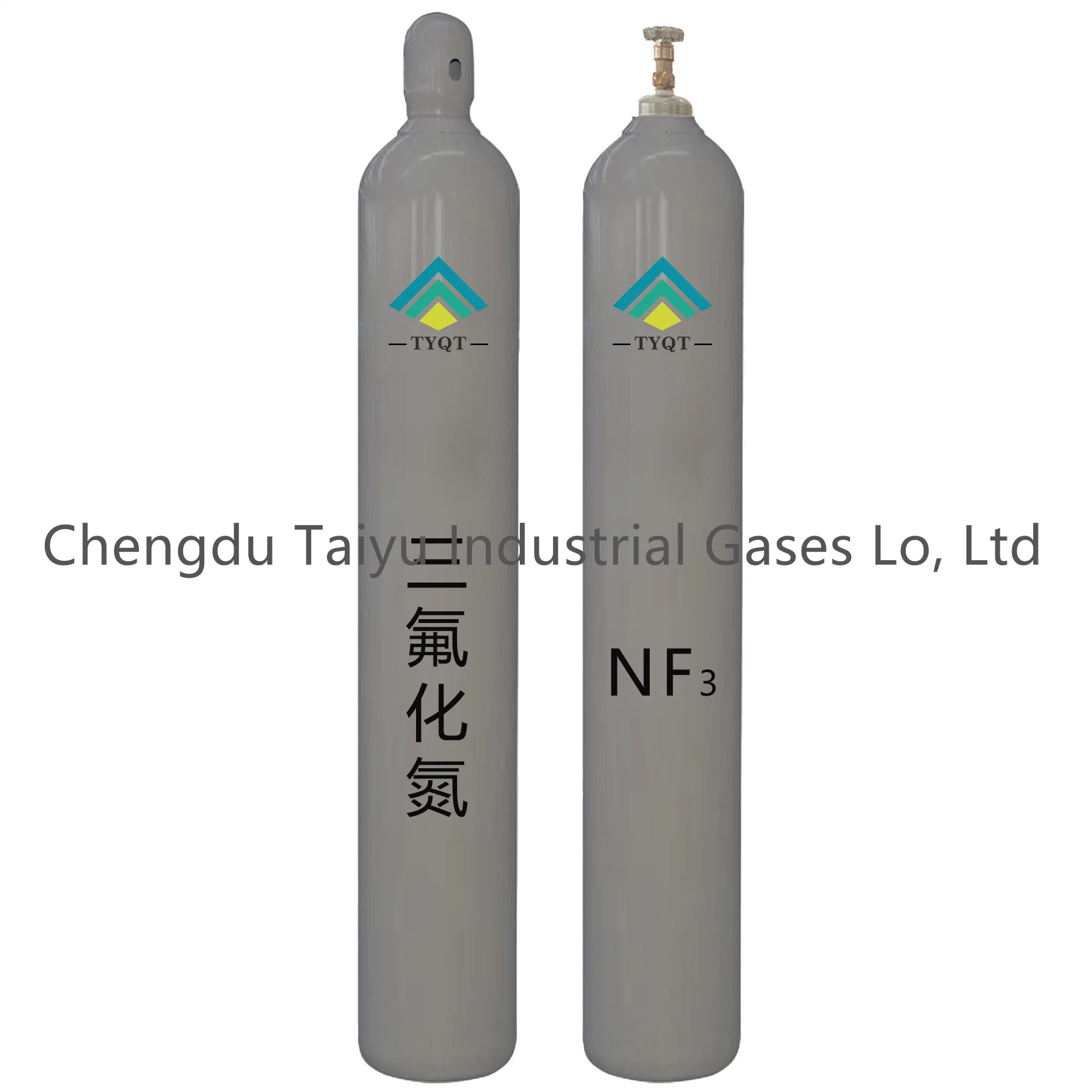 Cilindro de 47 L com gás NF3 Trifluoreto de azoto líquido de grau electrónico a 99.99%