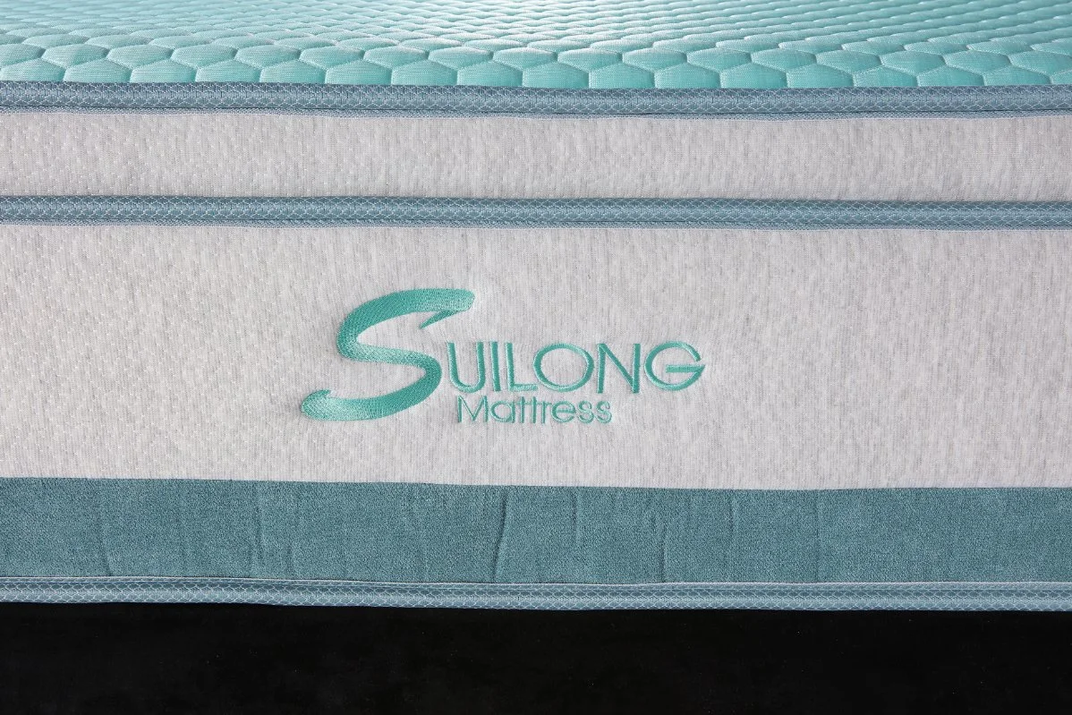 Bedroom Furniture Elegance Ice-Skill Fabric and Latex Foam Euro-Top Pocket Spring Mattress