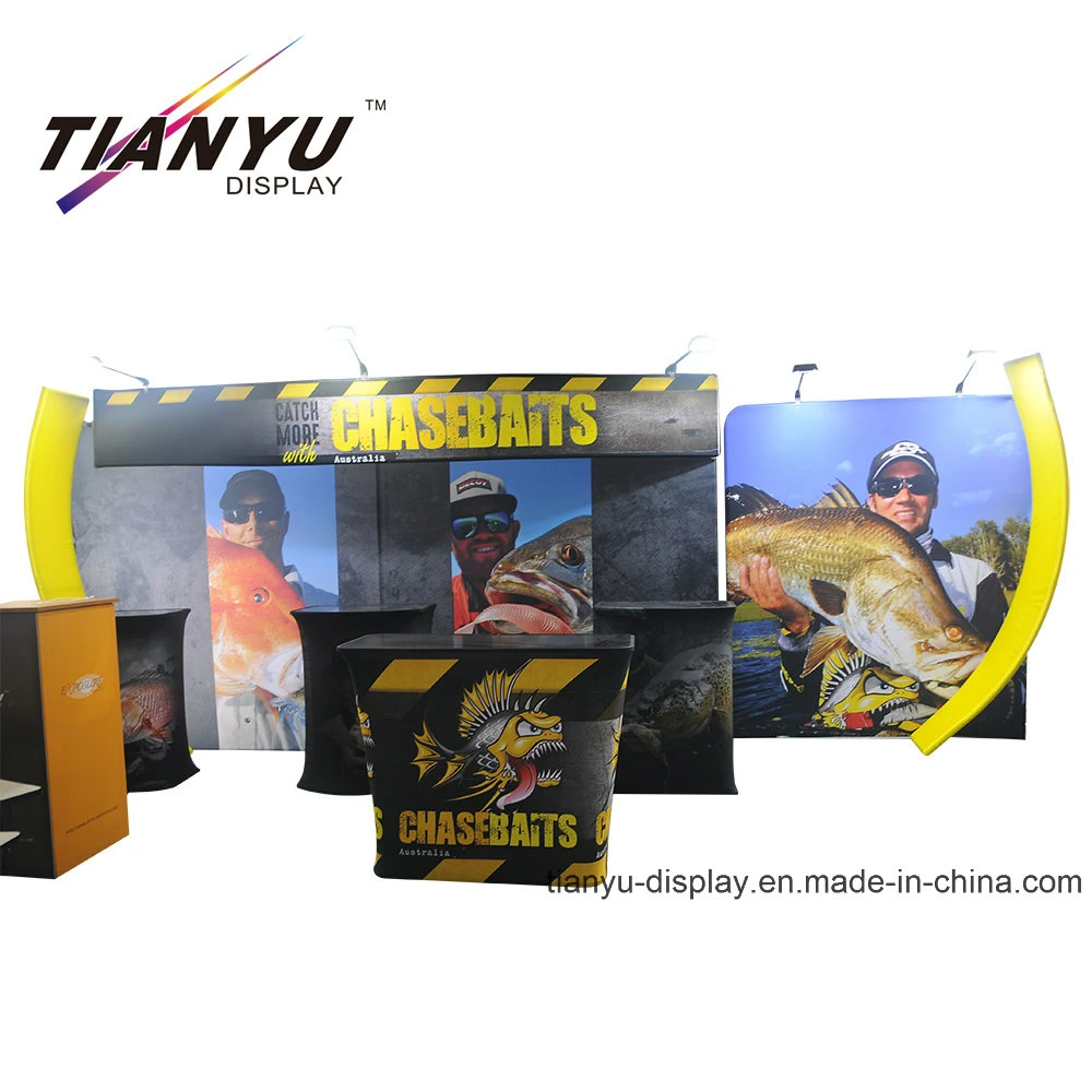 Reusable Folding Trade Show Exhibition Backdrop Tension Fabric Display