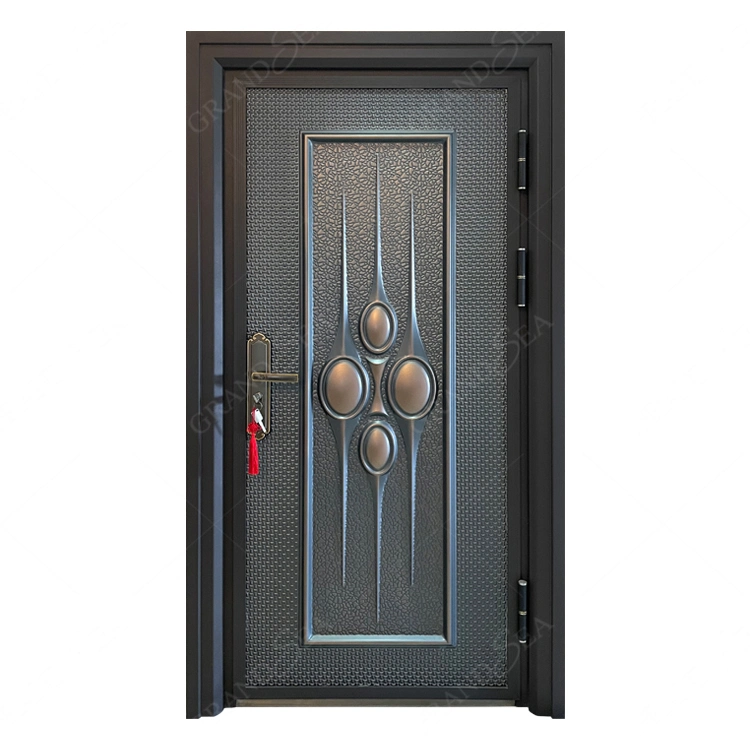 Hitech Villa Luxury Entrance Main Cast Aluminium Front Door with Security Door System French Exterior Entry Security Door