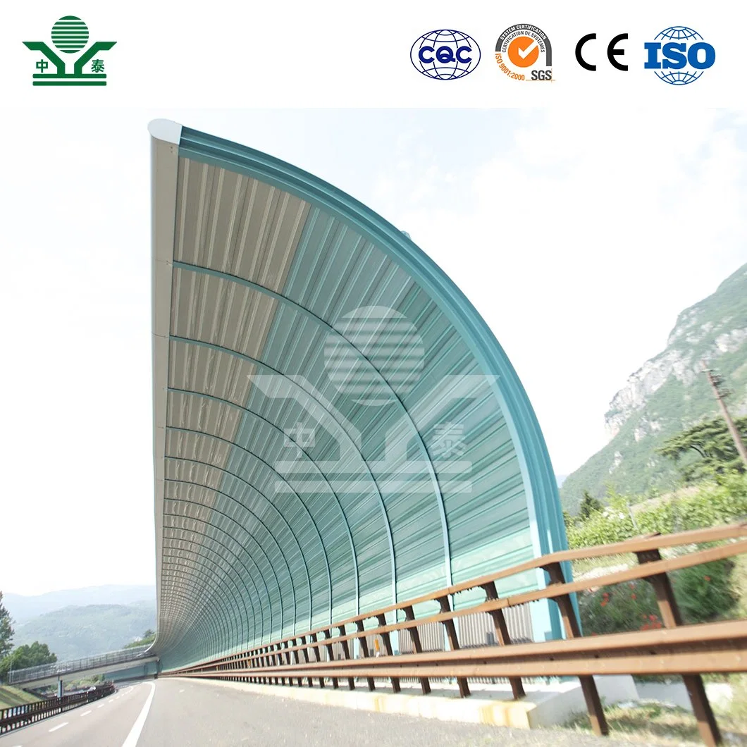 Zhongtai Schallschutzzaun Paneele China Herstellung Akustische Zaunplatten Aluminium Plattenmaterial Viadukt Schallschutz