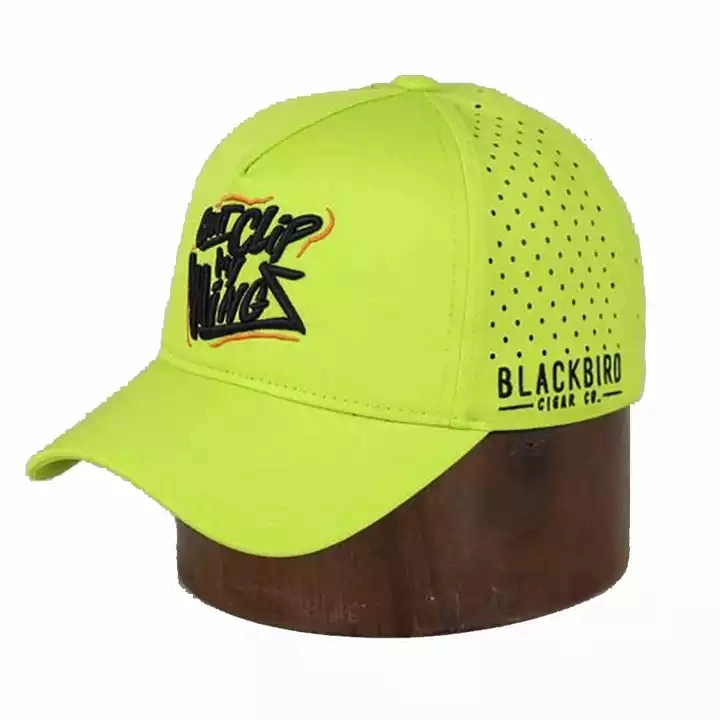 Panel 5 Quick Dry Fit Dryfit Mens Hydro láser rendimiento de poliéster impermeable agujeros perforados Golf Gorra sombrero gorras sombreros