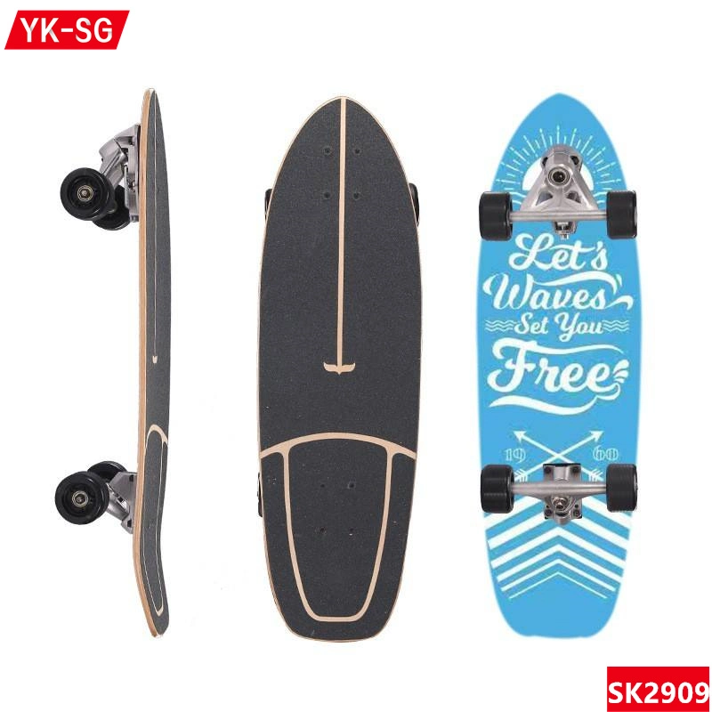 Cruiser Skateboard Fish Shape Deck Maple Land Surf Skateboard Extreme Sports Skateboard