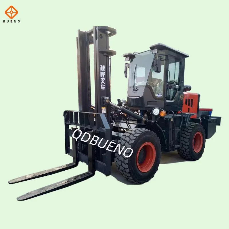 Bueno Brand 3000/3500/4000/5000kg 4X4 Rough Terrain Forklift Truck /All Terrain Forklifts with CE Certificate