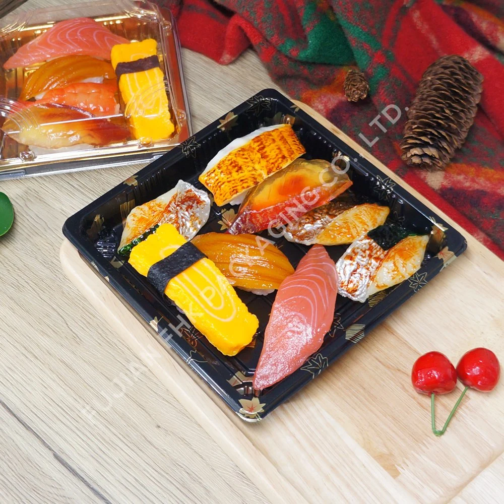 Retail Sushi Store Bar Restaurant Takeaway Cheap Good Quality Disposable Plastic Sushi Boxes