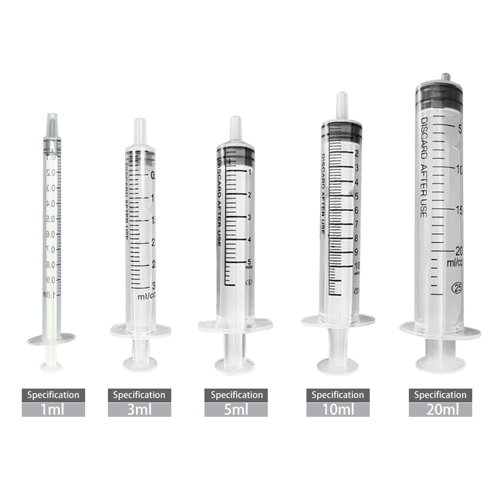 Medical Disposable 3 Parts Vaccine Syringe 1ml 2ml 3ml CE ISO FDA