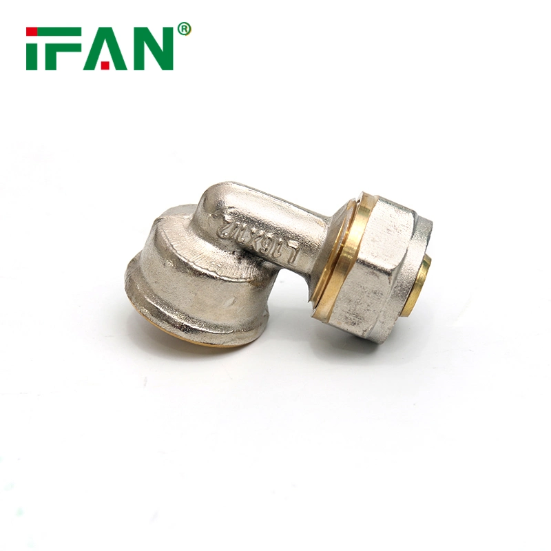 Ifan Forged 1/2" Brass Equal Elbow Aluminium Pex Pipe Fittings