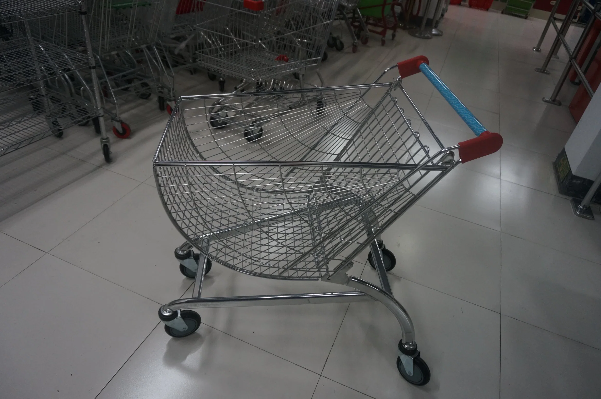 Arc-Shaped/Fan-Shaped Supermarket Shopping Trolley/Cart (YD-R)