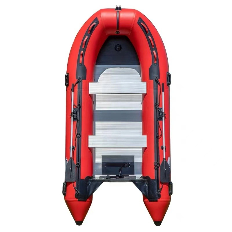 Source Factory Customized Fishing Canoe PVC Red Fishing Rowing Boat with Cheap Price