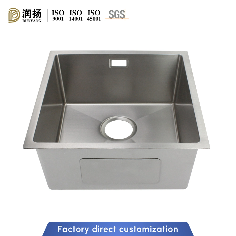 Contemporary Commercial Restaurant Single Bowl Kitchen Sink with Faucet SUS304 Stainless Steel Kitchen Sink