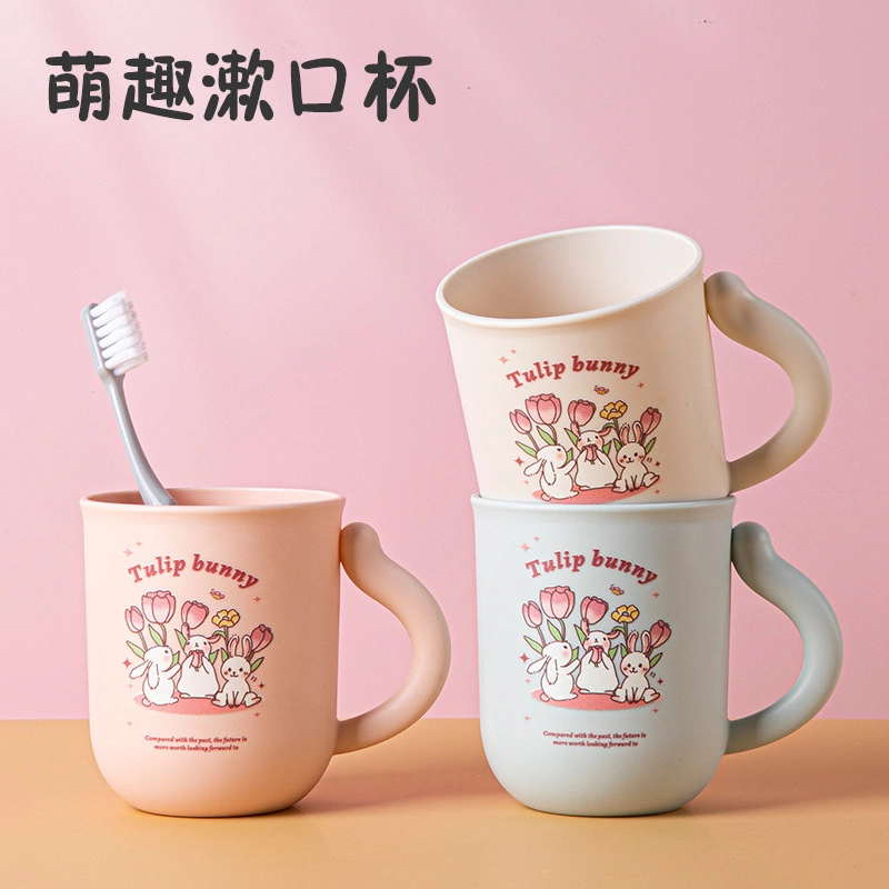 Cartoon Cute Cream Rabbit Kaffee Becher Kreative Zahnbürsten Tasse