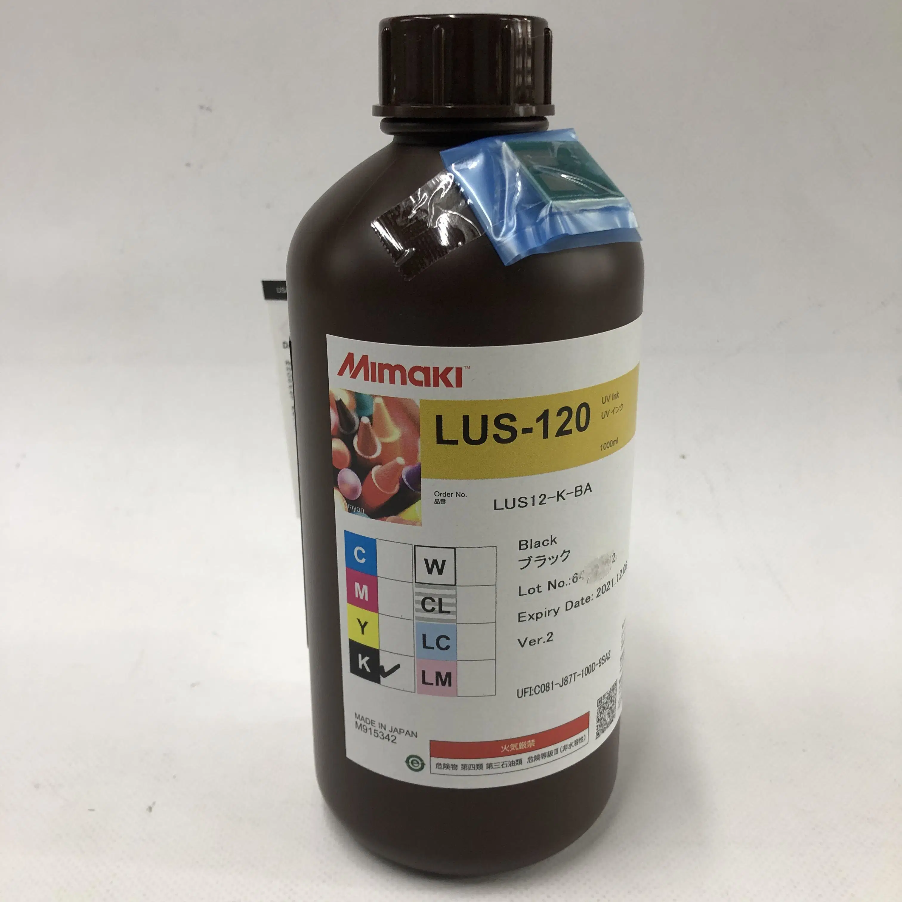 Mimaki Lus-120 Tinta (I-LUS12-X-BA-1) Mimaki Lus-120 Tinta UV Flexível LED para Impressora Jfx200/Jfx500/Ujf3042mkii/Ujf6042mkiiex/Ujf-A3mkii/Ujv55/Ujv500 Tinta UV.