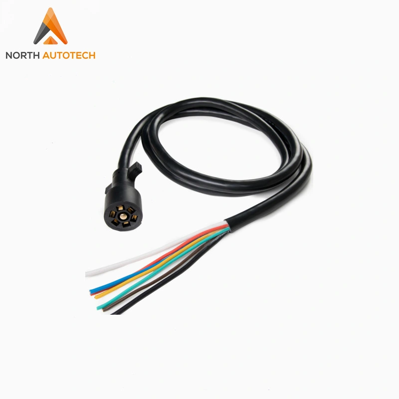 7 Pin Plug Cord Wire Trailer Cable 7 Way Trailer Light Wiring Connector Cable for RV Brake Light Control Trailer Wiring