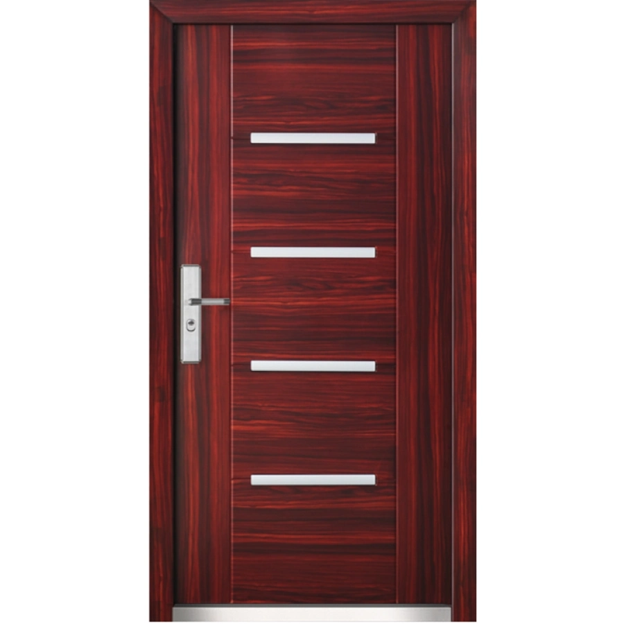 Proteção anti-roubo Madeira Design de cor Flush Modern Metal Door