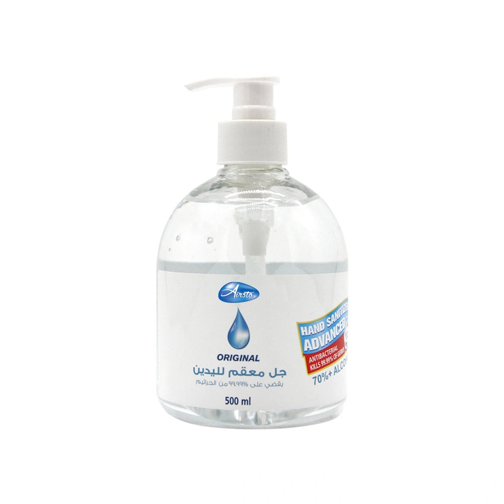 Persönliche Hygiene Handwäsche Versandfertig 500ml Pumpflasche Feuchtigkeitsspendendes Hand-Desinfektionsmittel-Gel