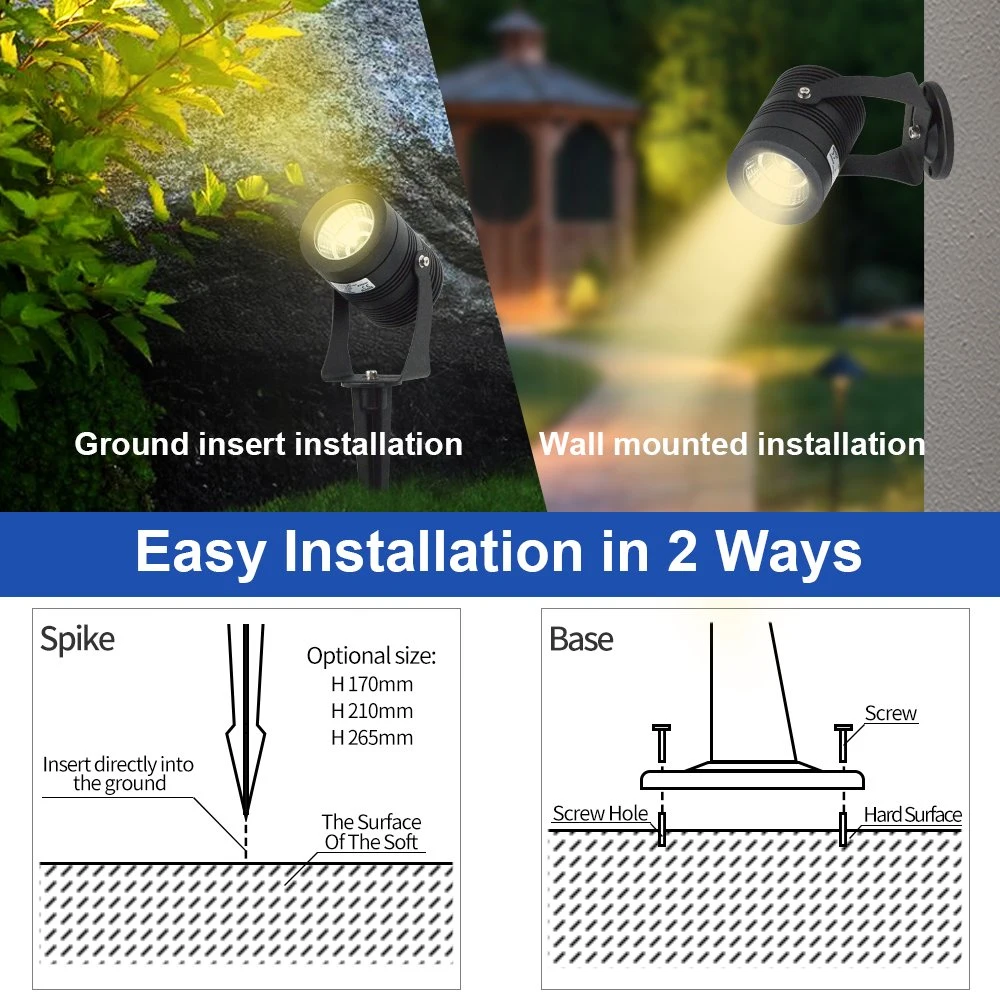 IP65 12V Outdoor LED Spotlight Garten Spike Spot Light Landschaftsbau Rasenleuchte