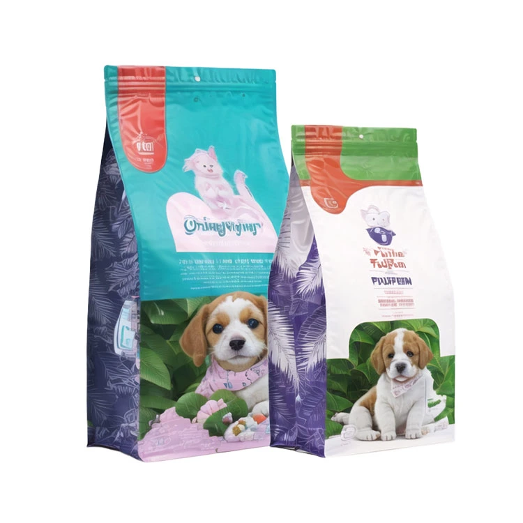 Eco Friendly 5kg 10kg 15kg Big Size Side Gusset Flat Bottom Cat Dog Pet Food Packaging Bags with Zipper Dog Packaging Pouch