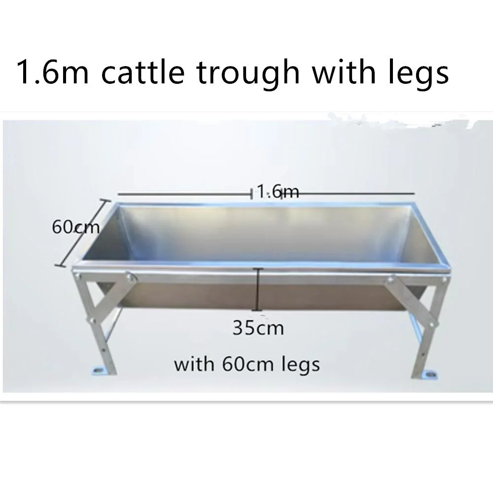 Acero inoxidable grande personalizado /Ganadería de acero/ Calf/Cow/Sheep/alimentador de agua para caballos Canaleta con patas hechas en China