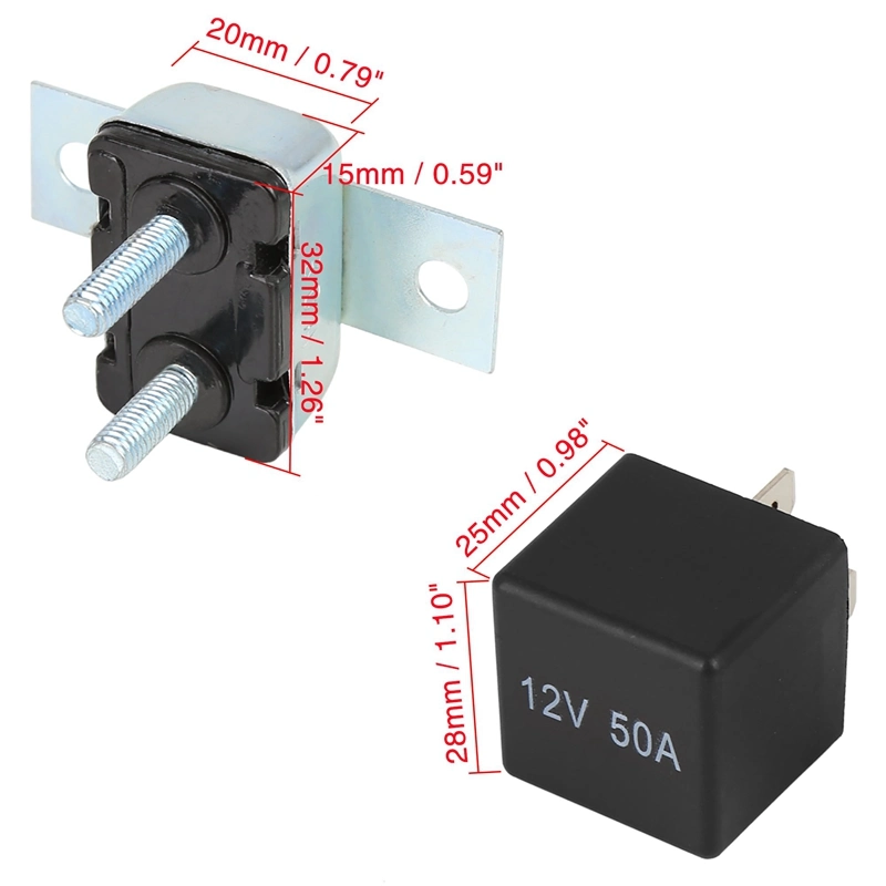 Temperatura del sensor de temperatura del termostato del ventilador del vehículo de 185 a 200 grados Kit de relé del interruptor 50A