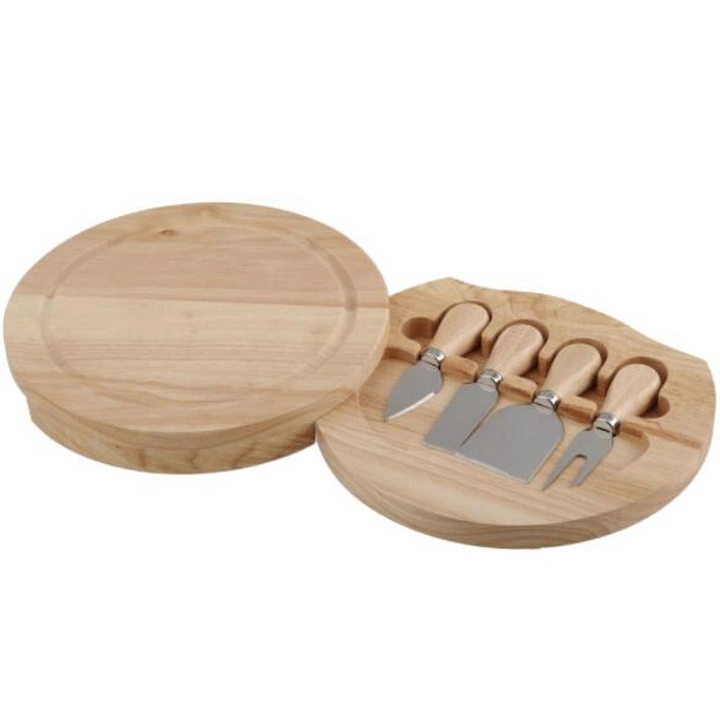 Kitchen Wood Handle Wood Box Cheese Knife Set of 4 Pieces