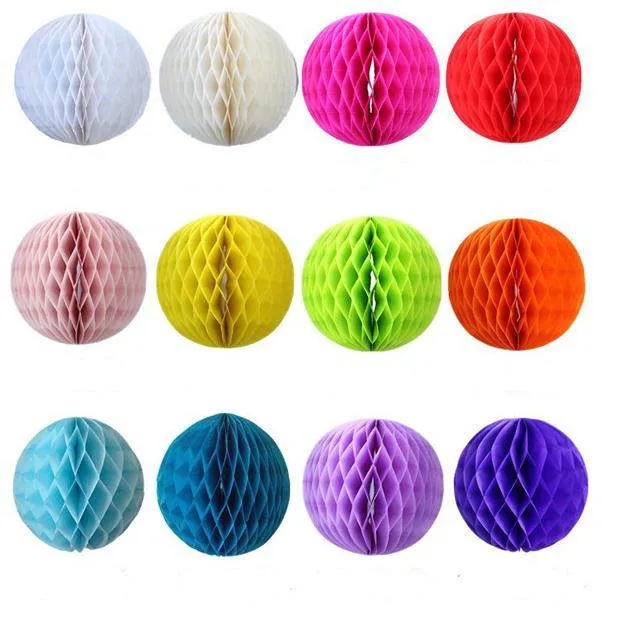 Wholesale/Supplier High quality/High cost performance  Round Colorful Tissue Paper Honeycomb Balls Party Decoration Paper Balls