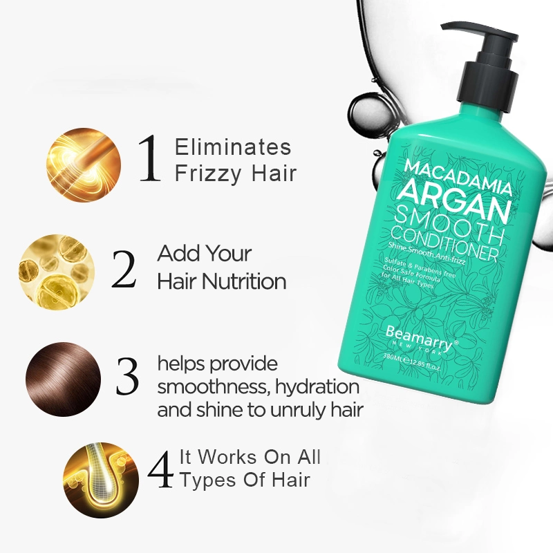 Beamarry Wholesale/Supplier Cosmetics Private Label OEM ODM Professional Hair Care Macadamia Argan Oil Smooth Conditioner