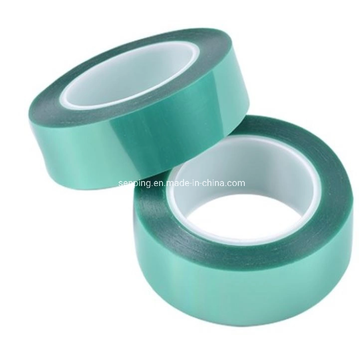 Pression de silicone de bandes Pet Pet Vert Vert industrielle de masquage haute température Bande polyester