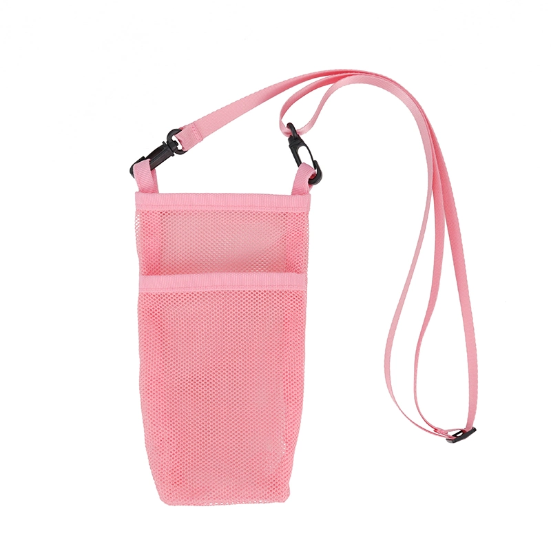 Custom Portable Shoulder Sports Water Bottle Storage Bag with Front Phone Pocket