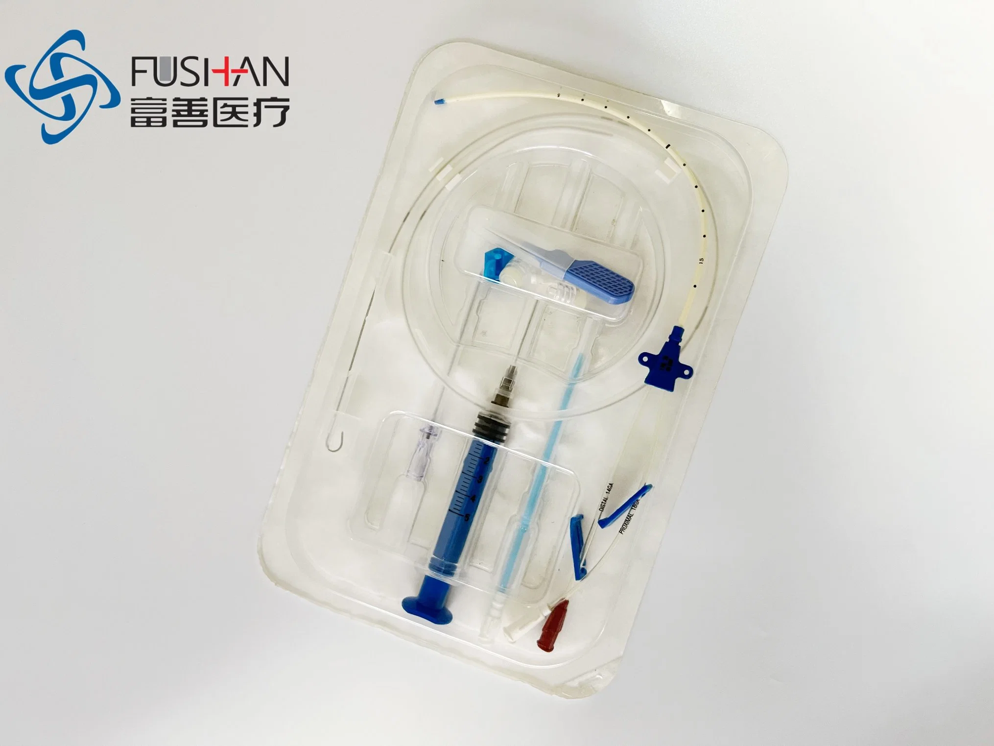 Fushan Kit de suministros médicos búsquedas relacionadas CVC catéter de diálisis, equipo de infusión de equipos desechables de cloro Disinfectiondical catéter