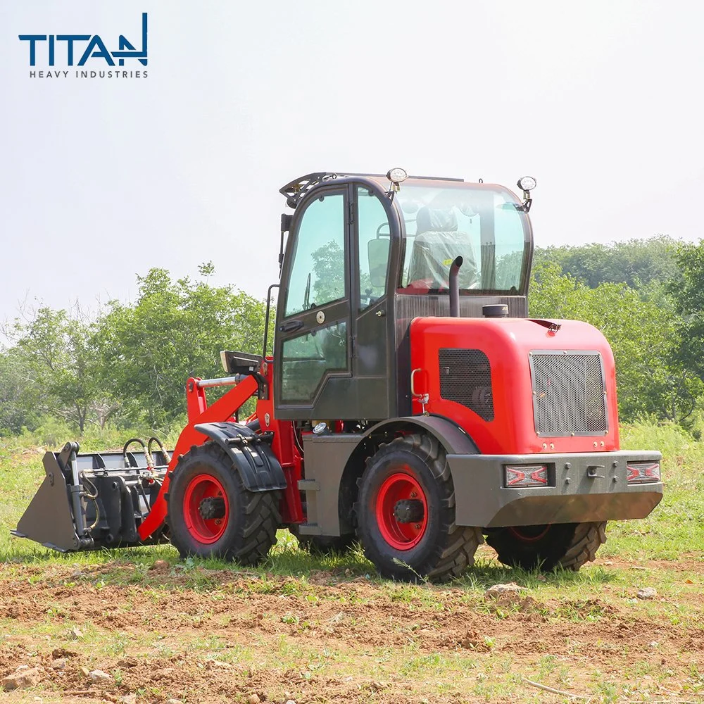 Chinese TITAN TL08 800kg 0.8 Ton Compact Small Mini Wheel Loader with Snow Bucket