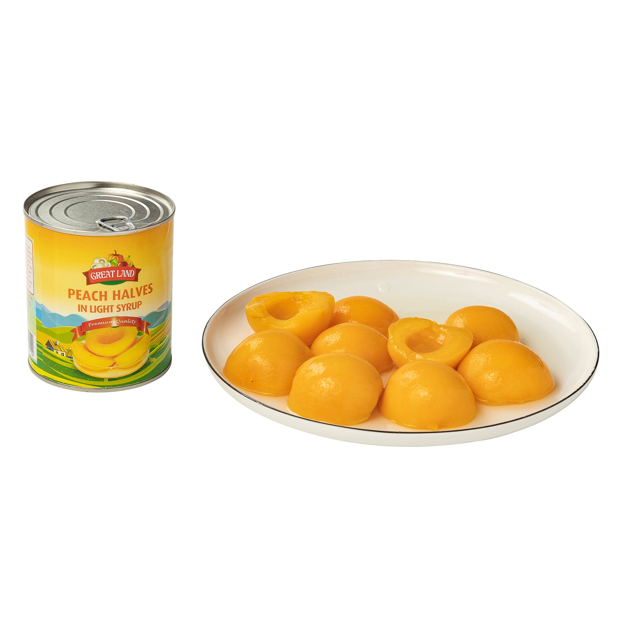 Canned Fruits Canned Fresh Yellow Peach Halves in Light/Heavy Syrup