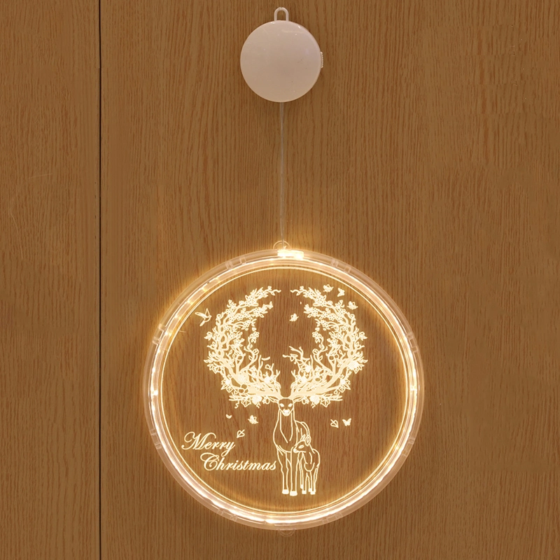 Indoor Christmas Wall Window Mounted Hanging LED Battery Lights